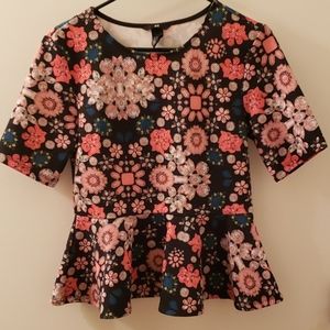 Floral peplum top